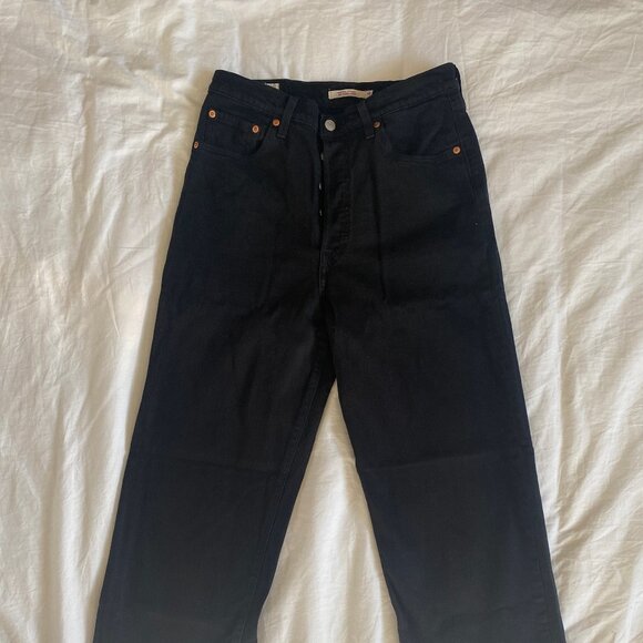 Levi's Ribcage Straight Black Jeans – Size 29 - Picture 1 of 3